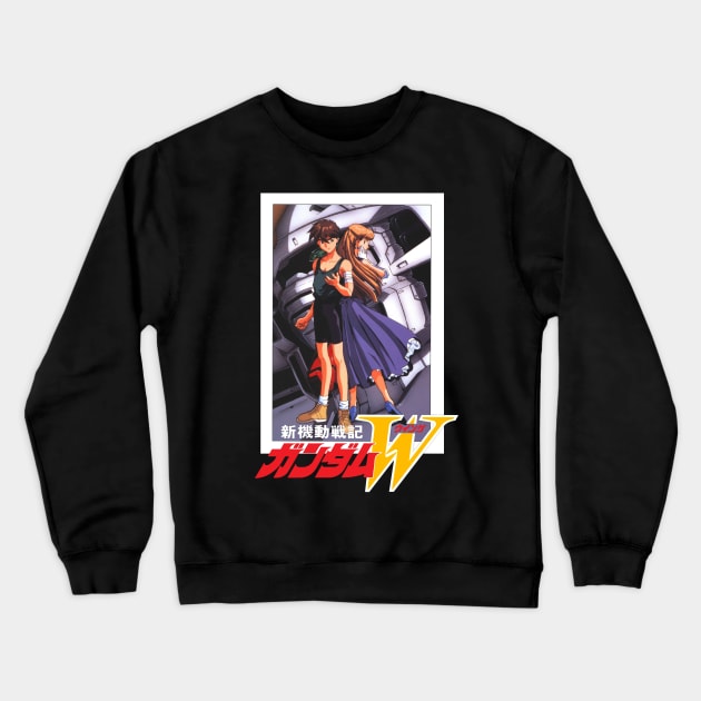 Gundam Wing Heero and Relena Crewneck Sweatshirt by beatrush